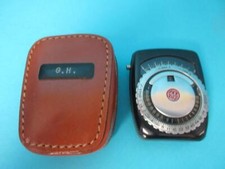 Vintage GE Exposure Meter Type PR-1 Film or Plates Leather Case General Electric
