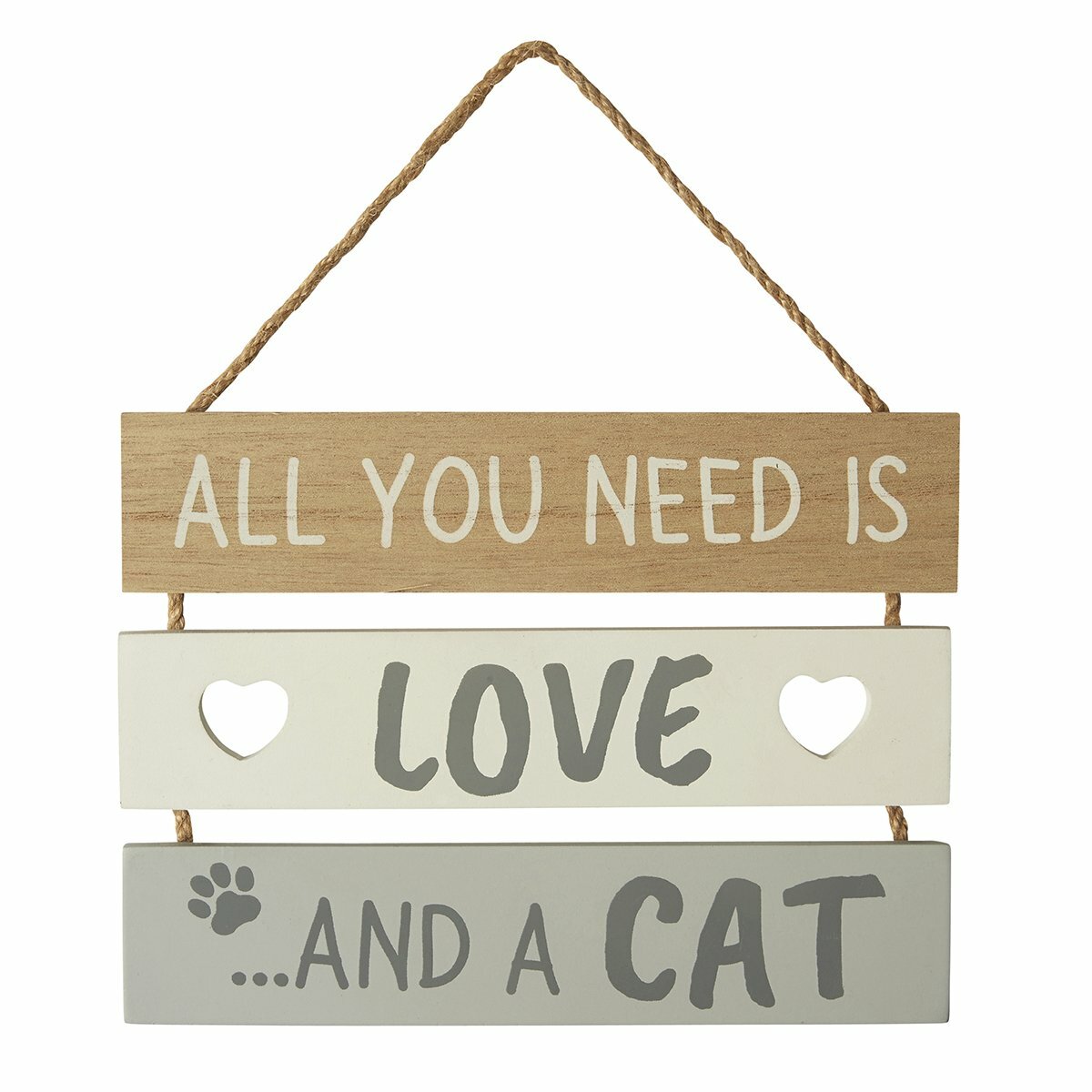 Shabby Chic Rustic Wooden Love Cat Wall Hanging Plaque Home Sign Gift Decor Cats