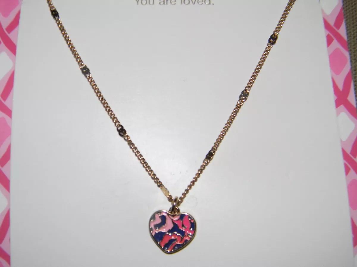 Vera bradley heart best sale necklace