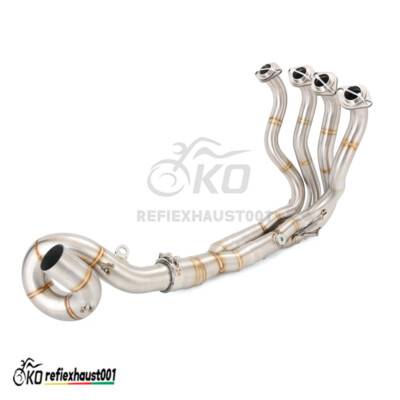 For Kawasaki Ninja ZX6R ZX636 2009-2023 Exhaust Link Header Pipe Stainless Steel