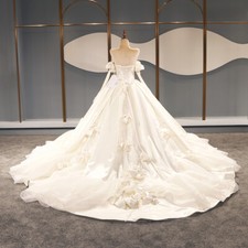 Vintage Long Satin Wedding Dresses Floor Length Lace Up Sweetheart Bridal Gowns