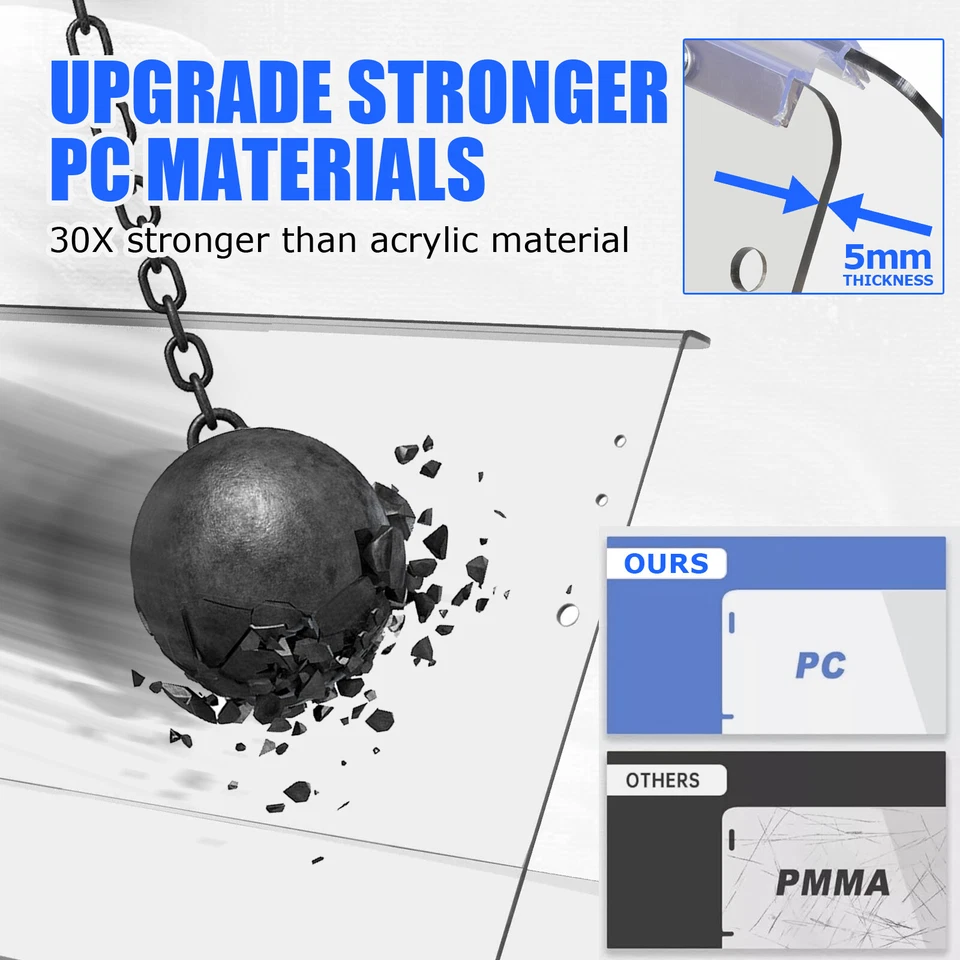 Golf Cart Clear Windshield For Club Car Precedent 2004-up Fold Down Windscreen - Изображение 4 из 4