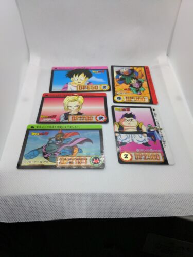1994 Bandai DBZ Cards Made In Japan - 5 Card Lot E012 .  Please Read  - Picture 1 of 11