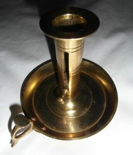 Replica Antique Georgian Style Canon Barrel Ejector  Brass Single Candle Holder