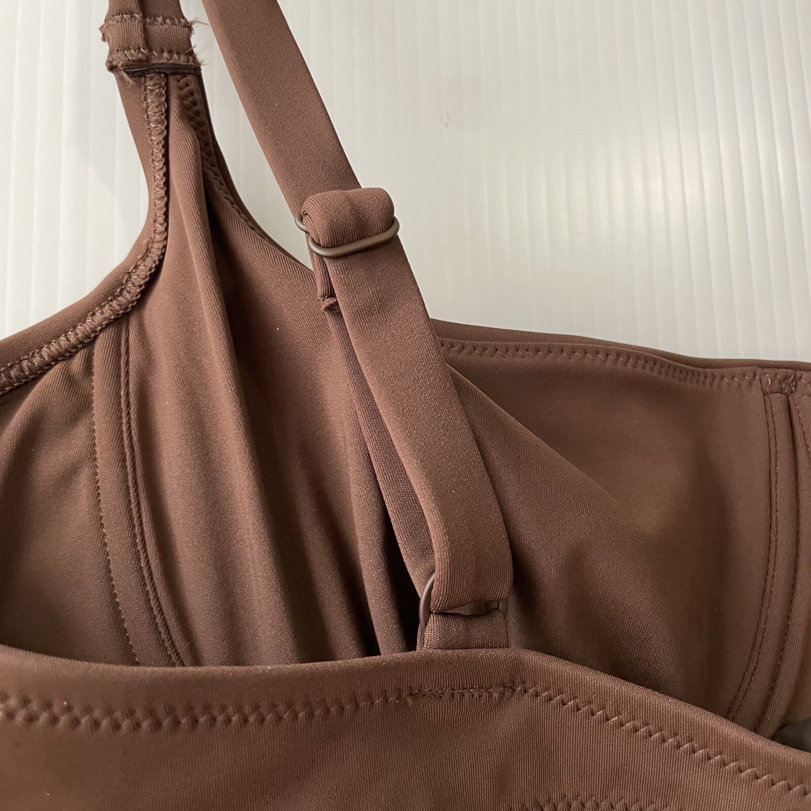 NEW SKIMS Sculpting Swim Ruched Lined Bikini Top Cocoa 4X  (BT-SCP-2759)