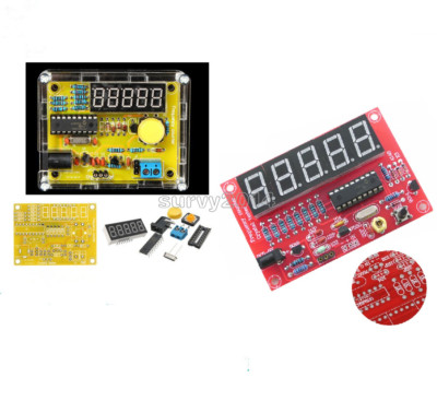 1Hz-50MHz Crystal Oscillator Tester Frequency Counter DIY Kits Meter w/Case