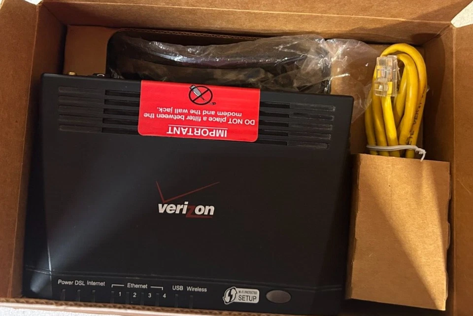Actiontec Verizon GT704WGB Módem Inalámbrico de Alta Velocidad DSL INTERNET Foto 2 de 2