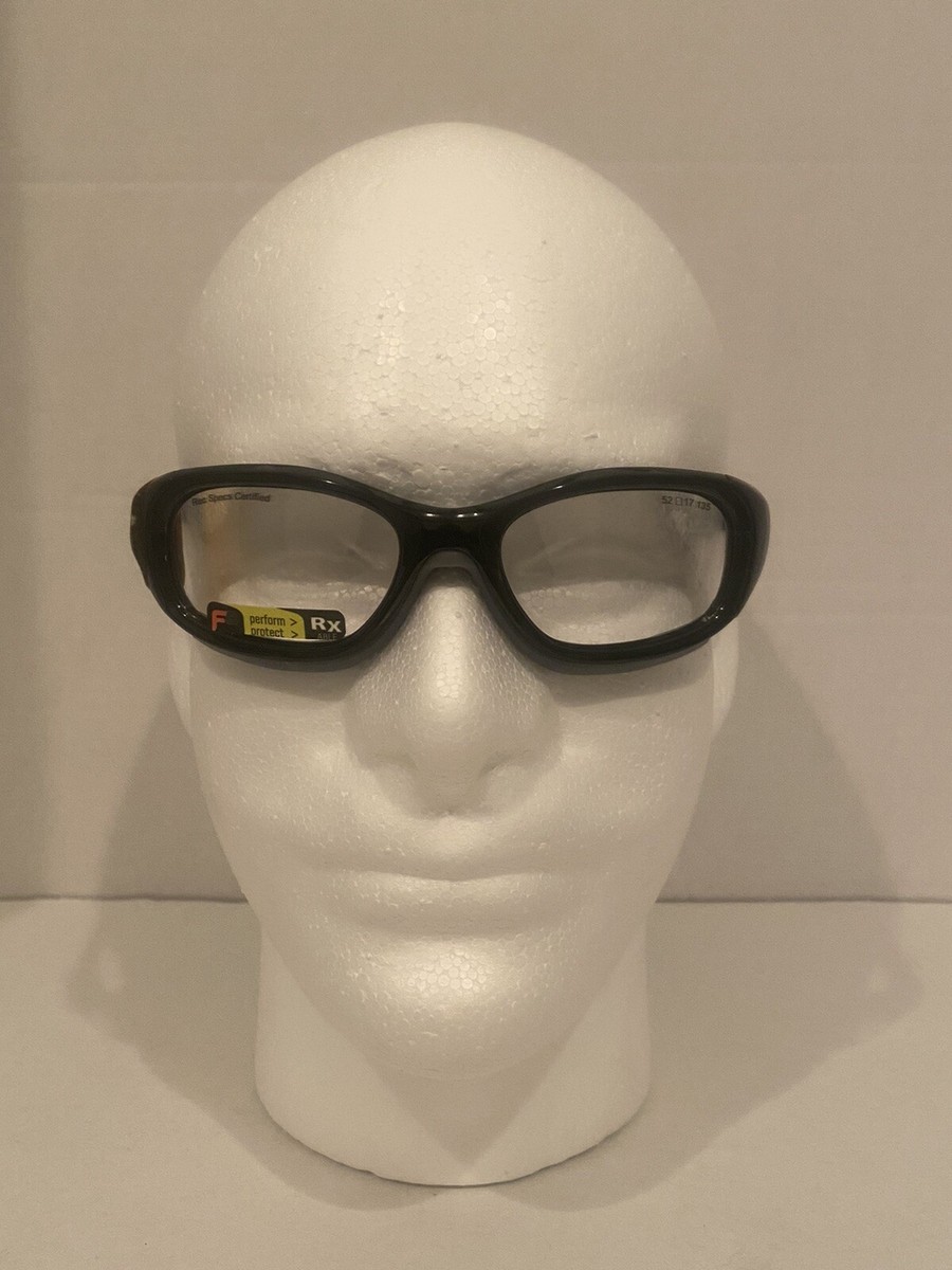 Rec Specs Slam Shiny Black Athletic Glasses Size 52 17 135