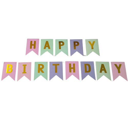 HAPPY BIRTHDAY BUNTING BANNER LETTER HANGING CARD PARTY DECORATION GARLAND - Picture 24 of 142