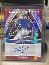 2022 Elite Extra Edition Hidden Gems Auto Red White Blue Nick Hull # /25 Cubs