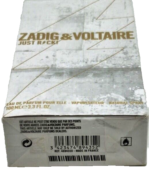 ❤️JUST ROCK! FOR HER, Zadig & Voltaire, Eau de Parfum ,3.4oz