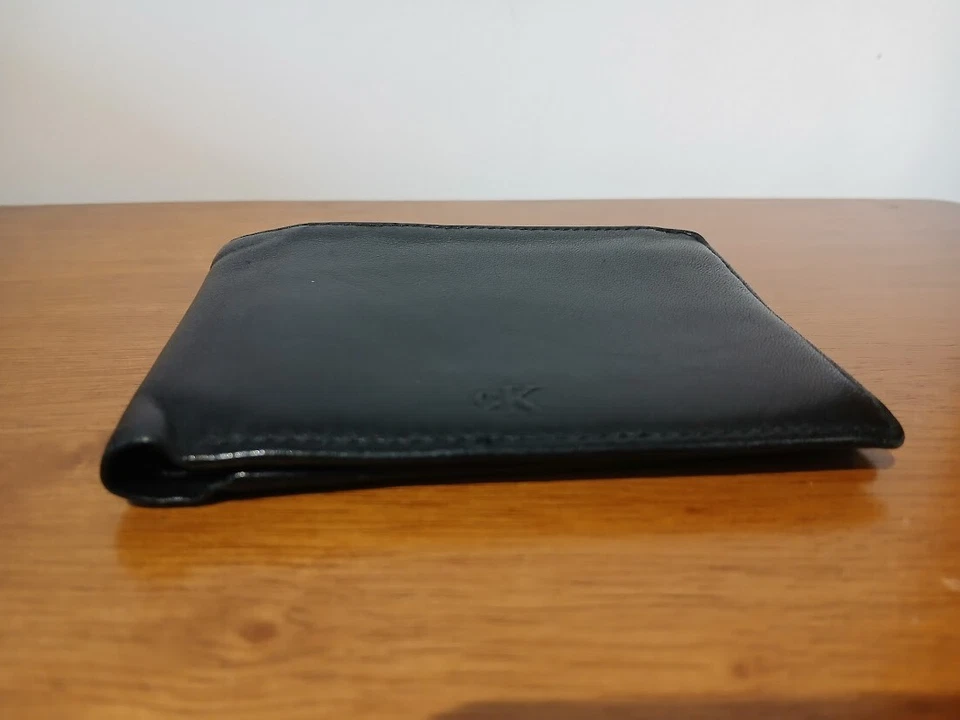 Genuine Leather Black Calvin Klein Wallet / CK / Designer / Classic / Retro - Image 2 of 4