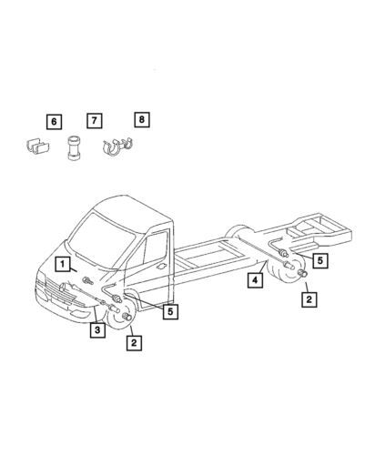 Cableado de indicador de freno para Dodge Sprinter 2500 2003-2006 (N/P 5103654AA)