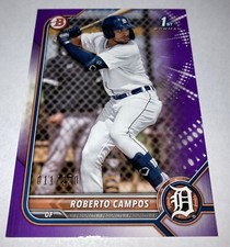 2022 BOWMAN ROBERTO CAMPOS 1ST BOWMAN PROSPECT PURPLE #’d to /250 Detroit Tigers