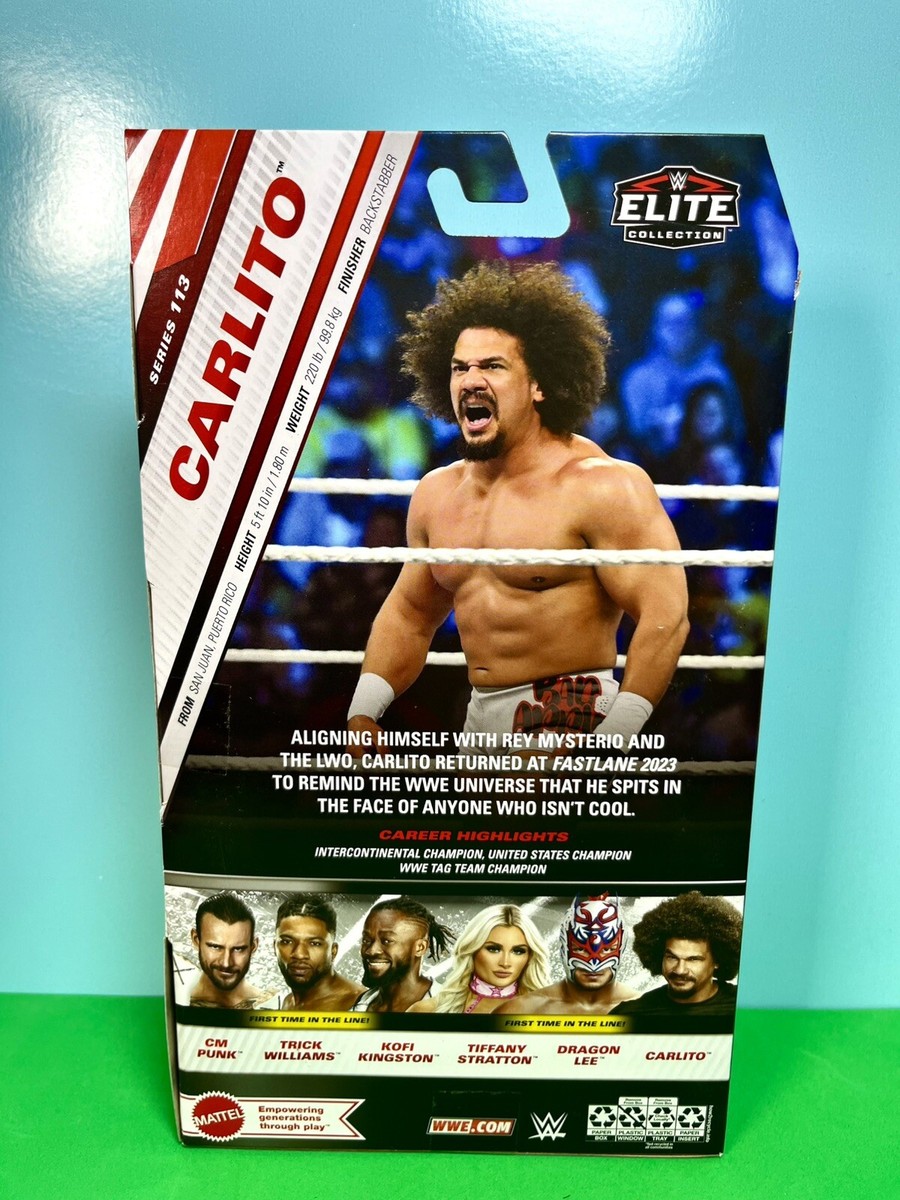 Mattel WWE Elite Collection Series 113 - Action Figure John Cena (Carlito) 15 Cm, Con Accessori E Mani Intercambiabili - 4
