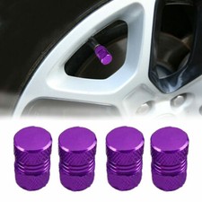 4x Car Tyre Tire Wheel Rims Stem Air Valve Screw Cap Dust Cover Accessory Purple