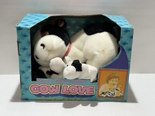 VINTAGE HAPPY COW FAMILY COW LOVE PLUSH RARE NEW MOM MAMA BABIES