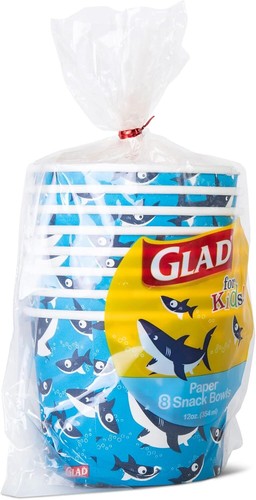 Disposable Paper Snack Bowls in Shark Design | Snack Cup Paper Bowls for Kids | - Picture 2 of 11