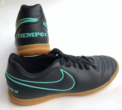 nike tiempo black hyper turquoise