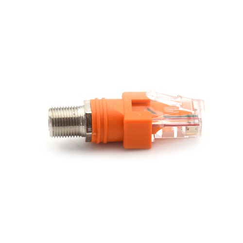 F Female to RJ45 Male Coaxial Coax Barrel Coupler Adapter RJ45 to RF Connect f8 - Zdjęcie 6 z 6