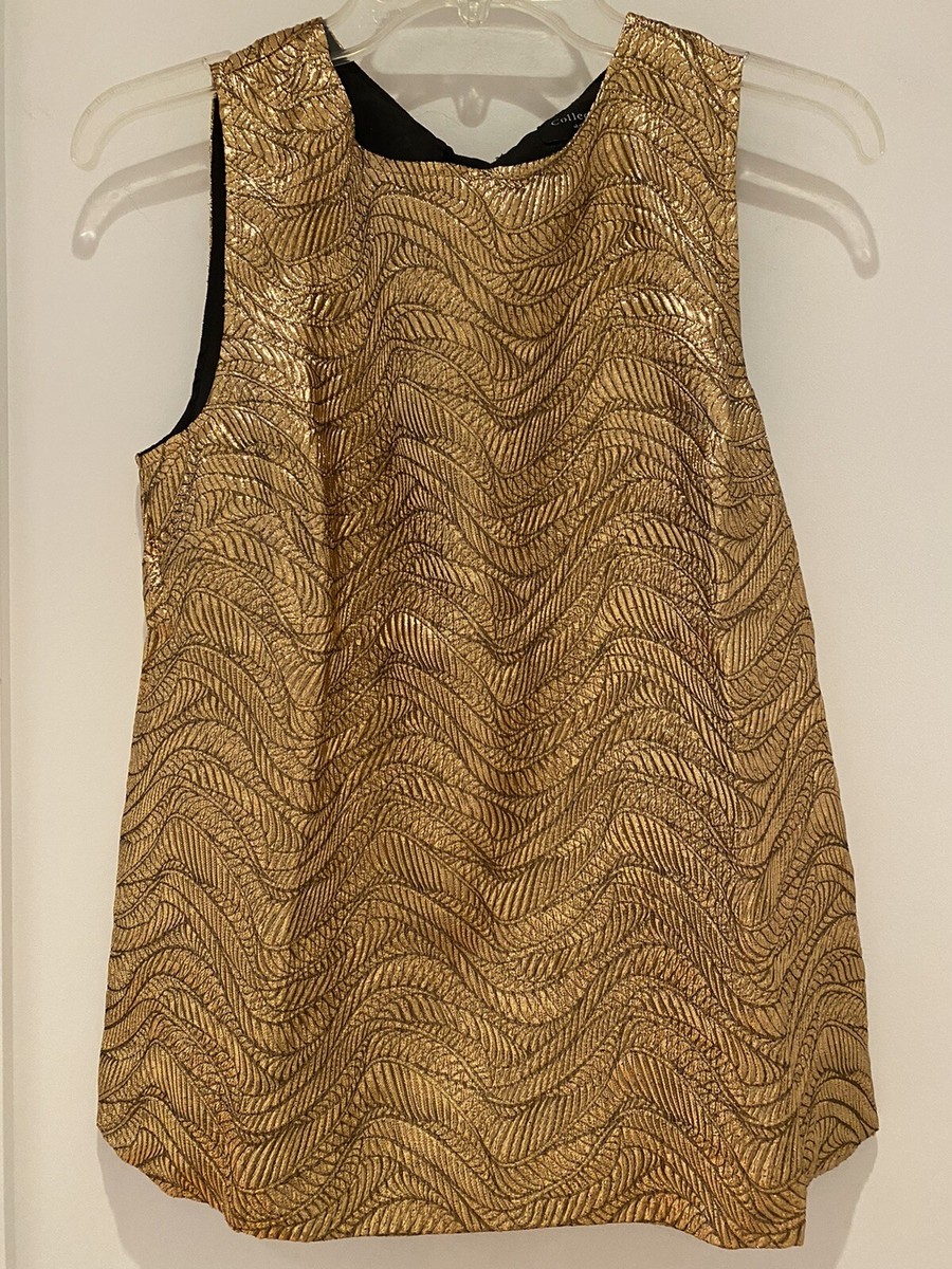 green emerald velvet dress J. Crew Collection Gold Metallic Cocktail Dress, size XSP (extra small   Christina Finn Style & Boutique