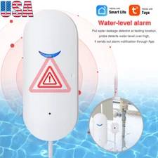 Smart Tuya WiFi Water Leak Sensor Flood Leakage Level Alarm Overflow Home Detect