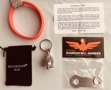 NEVER RIDE FASTER GUARDIAN BELL COMPLETE MOTORCYCLE KIT W/ HANGER & WRISTBAND 