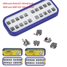 Dental Orthodontic Brackets MIM Monoblock Braces Mini Roth MBT.022 345 Hook