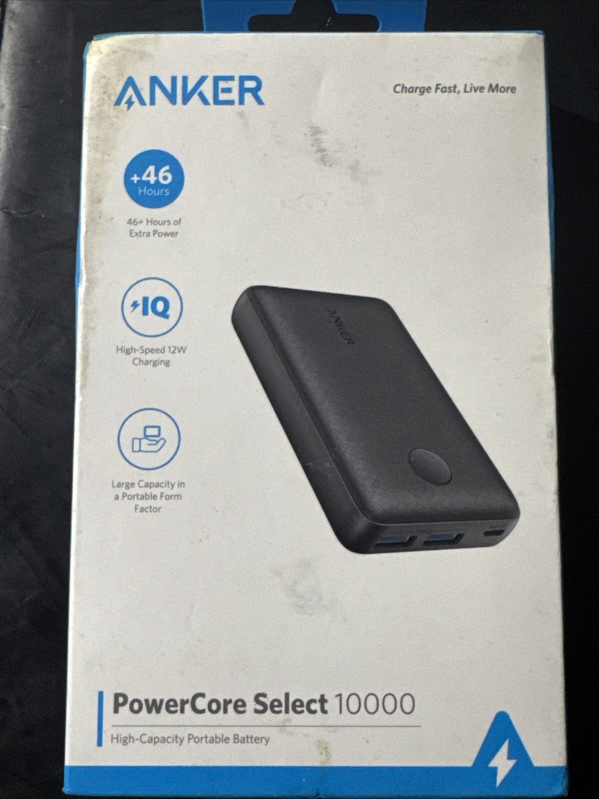 Anker PowerCore Select 10000mAh Power Bank with Power IQ 2 USB Charging