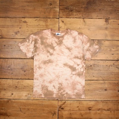 Vintage Blank T Shirt L 90s Tie Dye Universal Studios Beige Tee