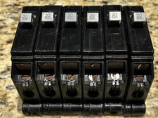  6 - CUTLER HAMMER CHB120 CIRCUIT BREAKERS BOLT ON 1-POLE 20 AMP. LOT OF SIX.
