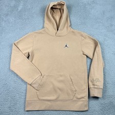 Jordan Jumpman Pullover Hoodie Boys XL Tan Khaki Signature Fleece Sweatshirt