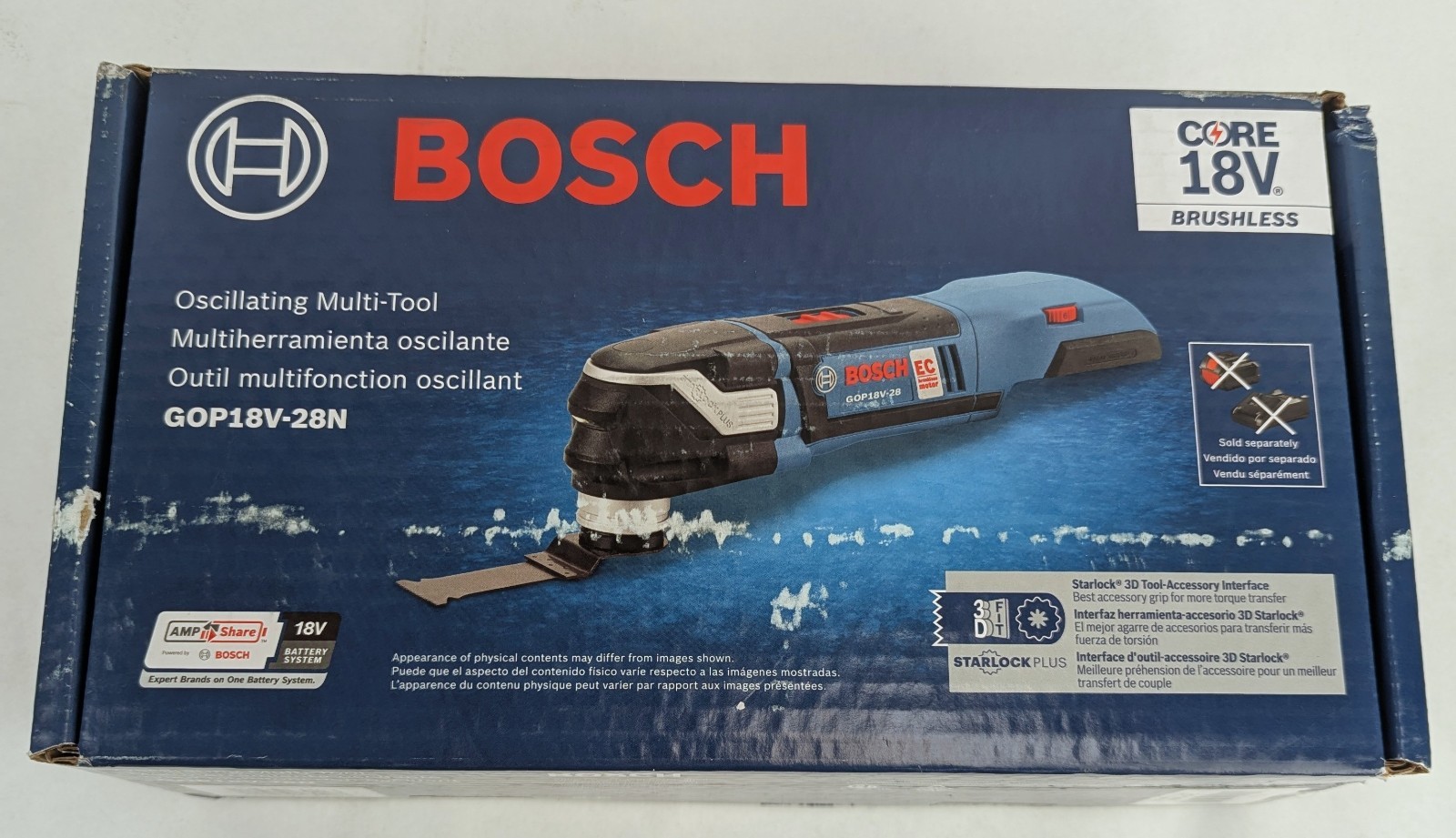 Bosch Core 18V Brushless Oscillating Multi Tool GOP18V-28N Bare Tool No Battery-image
