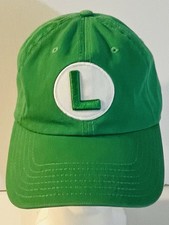Super Mario Bros. Luigi Green Snapback Adjustable Cap Hat Nintendo.