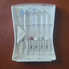 Waterpik Water Flosser Replacement Tips Set with Travel Case, White/Clear