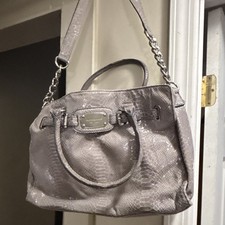 MICHAEL Michael Kors Gray Embossed Animal Pri...