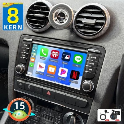 8Kern 4+64GB Für AUDI A3 8P 2003-2012 Android 15 Autoradio Carplay GPS Navi WIFI