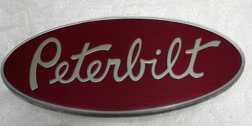 LARGE Vintage Peterbilt Semi Truck Emblem 3.25” X 8”