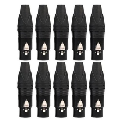10 Stück DIY 3Pin XLR-Adapterbuchse XLR-Luftfahrtstecker Schweißkopf-Mikrof8012