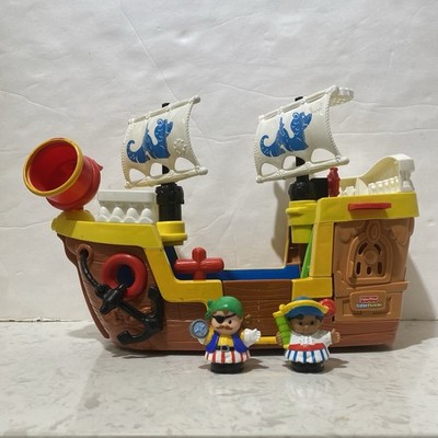 Fisher-Price Little People Pirate Ship Playset With 2 Figures Sound Works