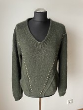 Tigerhill Pullover In Olivgrün, Größe L  mit goldenen Nieten