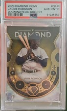 2023 TOPPS DIAMOND ICONS JACKIE ROBINSON PSA DIAMOND RELIC GOLD DODGERS 1/1 