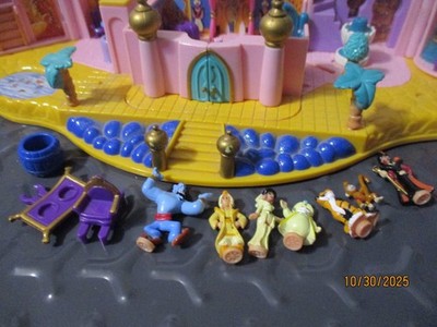 Polly Pocket Bluebird 1996 – Palais Royal Aladdin Variante Mauve + 5 Figurines – Occasion