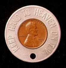 Encased 1955-D Wheat Cent