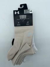 NEW 6 PAIR MENS UA ESSNTIAL LIGHT WEIGHT BREATHABLE NO SHOW SOCKS 8.5-13