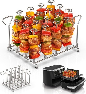 Heißluftfritteuse Spieße, Airfryer Grillrost Kompatibel mit Ninja Foodi A