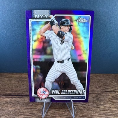 Topps 2024 Chrome Paul Goldschmidt Yankees #275 Purple Parallel /75