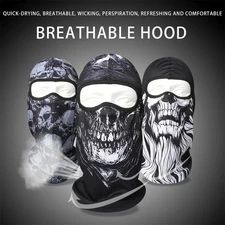 1 Hole Balaclava Halloween Ghost Skull Face Mask Bike Ski Motorcycle Helmet Hood