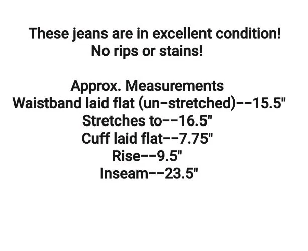 Jeans Chicos Platinum Talla 0.5 EE. UU. 6 Cortos Capri Puños Azul Lavado Oscuro Denim  Foto 2 de 4