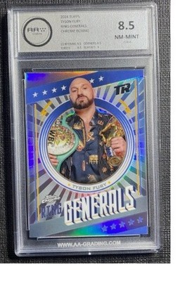 Tyson Fury & Floyd Mayweather Topps Chrome Boxing AA-Grading